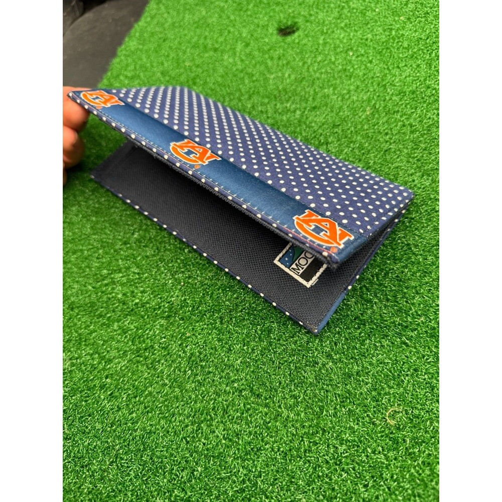 Auburn University Bi-Fold Wallet‎ Navy Blue Polka Dot Moonshine USA